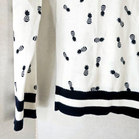 J. Crew Pineapple Sweater | Women’s Small EUC | Cotton Crew Pickleball Tennis - Picture 4 of 8
